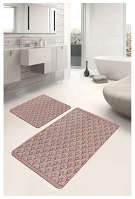 Barna bársony fürdőszobai kilépő szett 2 db-os 60x100 cm – Mila Home