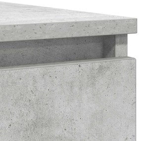 betonszürke szerelt fa tálalószekrény fiókos 100,5x35x98,5 cm