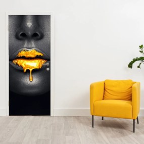 Fotótapéta ajtóra - Női ajkak (95x205cm)