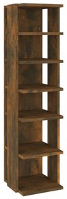 2 db füstös tölgy színű szerelt fa cipőtartó 27,5 x 27 x 102 cm