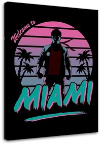 Gario Vászonkép Üdvözöljük Miami felirat - DDJVigo Méret: 40 x 60 cm