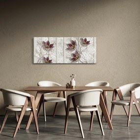 Kép - Dekoratív virágok (120x50 cm)
