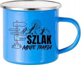 Zománcozott Acél Bögre 250 ml Kék Ösvény Hegyi minták