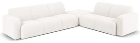 Fehér buklé sarokkanapé (jobb oldali) Molino – Micadoni Home