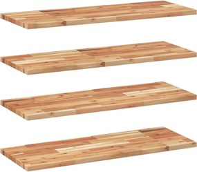 vidaXL 4 db olajbevonatú tömör akácfa függőpolc 100 x 30 x 2 cm