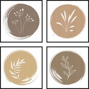 Négyzet alakú poszter szett grafika vázlatok 30x30