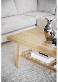 Brooklyn dohányzóasztal csiszolt tölgyfából, 130 x 75 cm - Rowico