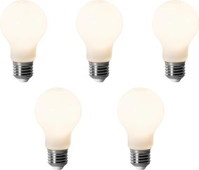 5 db-os E27 szabályozható LED izzó készlet A60 opál 7W 806 lm 3000K