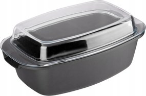 Sütőedény üvegfedővel, 6 literes