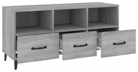 szürke sonoma színű szerelt fa TV-szekrény 102 x 35 x 50 cm