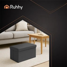 Black velvet pouf 60x30x30 cm Ruhhy 25995
