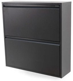 Fekete fĂ©m billenĆ ajtĂłs cipĆtartĂł 75x77,5x22,5 cm Billy â Spinder Design