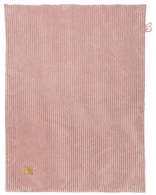 Rózsaszín kordbársony gyerek takaró 100x77 cm – Meowbaby