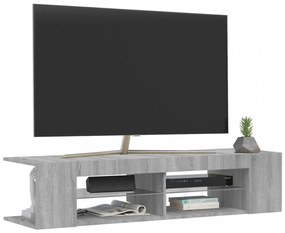 szürke sonoma színű TV-szekrény LED-lámpákkal 135 x 39 x 30 cm