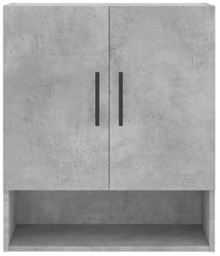 betonszürke szerelt fa faliszekrény 60 x 31 x 70 cm