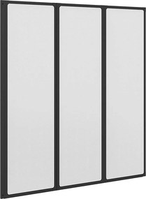 vidaXL Zuhanyfal Fekete 132 x 2 x 140 cm Alumínium