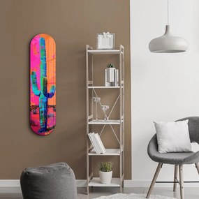 Cactus edzett üvegkép, 20 x 80 cm