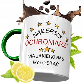 Zöld Bögre Biztonsági Őrnek Születésnapra Ajándék fényképes nyomtatással