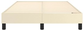krémszínű műbőr rugós ágykeret 120 x 200 cm