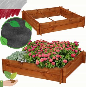 Zöldségtároló ládák fűszernövények ágyás magasított virágtartó herbárium 100x100cm Eko