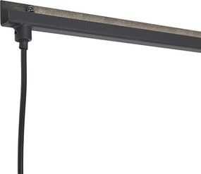 Modern fekete fali lámpa LED-del - Letterbox