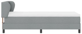 Boxspring Ágy Matrac Készlettel - Világosszürke, 90x200 cm, Szövet