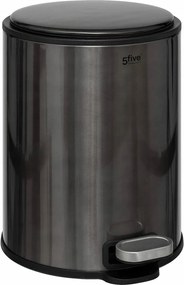 Hulladékgyűjtő Kosár Fedéllel Fém Hulladékgyűjtő Antracit 6l