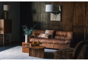 Konyakbarna bőr kanapé 214 cm Douglas – Dutchbone