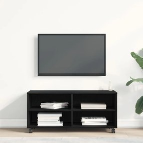 TV Szekrény Fekete 90x35x35 cm Mérnöki Fa