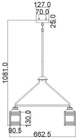 Elstead KL-ASHLANDBAY-5P - Kültéri csillár ASHLAND 5xE27/60W/230V IP44