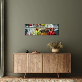 Kép - gyümölcs (órával) (90x30 cm)