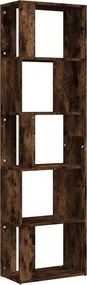vidaXL füstös tölgy színű szerelt fa könyvszekrény 45 x 24 x 160 cm