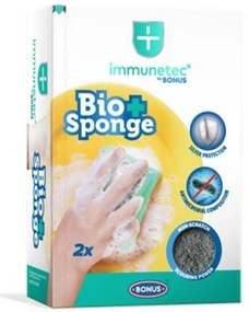 Mosogatószivacs, 2 db, BONUS Bioactive Sponge Immunetec (KHT775)