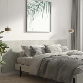 betonszürke szerelt fali fejtámla 240 x 1,5 x 80 cm