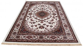 Gépi perzsa szőnyeg bézs Isfahan 160x230 klasszikus nappali szőnyeg