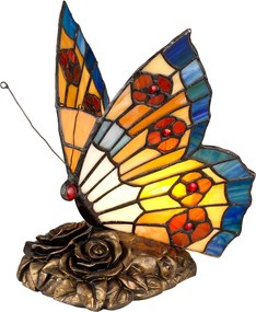 Quoizel tiffany asztali lámpa tiffany animal barna sokszínű elsqz-obutterfly-tl