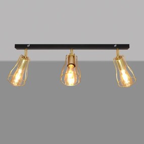 Spotlámpa TUBE 3xE27/15W/230V arany/fekete