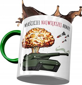 Bögre Zöld Vicces Legnagyobb Ágyú Ajándék Nyomtatott Fotóval