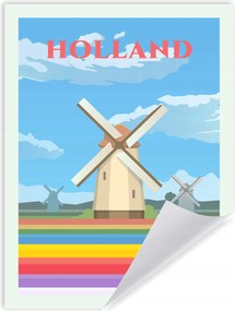 Poszter Államok Hollandia Európa Nyaralás 30X40 cm