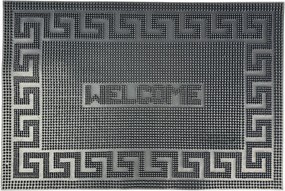 Lábtörlő Bejárati gumi ajtóhoz Téglalap alakú Mix Mat Welcome 45x75 cm