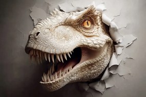 Fotótapéta Flizelina Gyerekek Dinoszaurusz Fal Lyuk Illúzió 3D 208x146 ragasztó