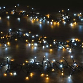 Waterfall-Vízesés fényjáték 710 LED-es BOA fényfüzér, kültéri-beltéri hálózati, időzíthető 6/18 órás, Hideg-Meleg fehér, 10m, IP44