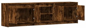 füstös tölgy színű szerelt fa LED-es TV-szekrény 180x34x50 cm