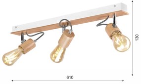 GUSTAVO mennyezeti lámpa 3xE27/60W/230V