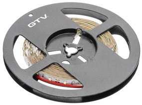 LED szalag 2835, 600 LED/5 fm, meleg fehér, 6,6W/fm, 33W/5fm , 5mm , 5fm/tekercs, 12V, IP20, 750lm/m