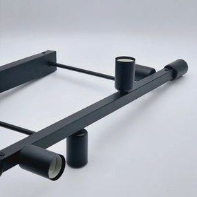 Csillár rúdon ASTRID 6xE27/60W/230V fekete