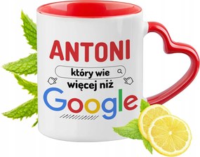 Antalnak Piros Bögre Szív alakú Füllel Ajándék