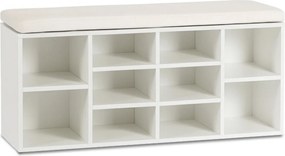 Cipőtartó 104 cm méretben, fehér színben AXEL