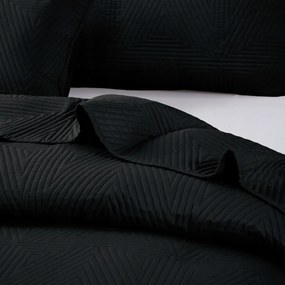 Díszpárnahuzat Trio 45x45 steppelt, fekete