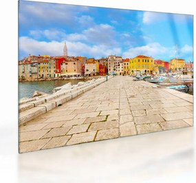 Üveg kép - Poreč régi isztriai városa, Horvátország (70x50 cm)